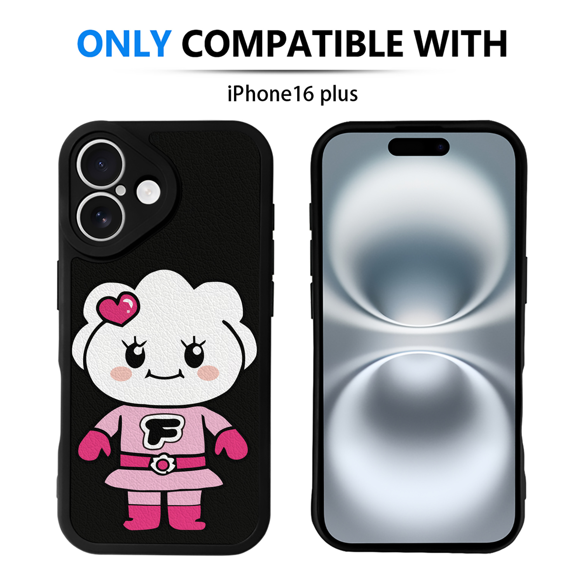 （画像用） アンパンマン Anpanman 【iPhone 16シリーズ対応】シリコンスマホケース（レザー調） 材質：シリコン